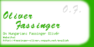 oliver fassinger business card